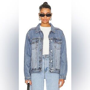Abrand Jeans | Denim Sylvie Slouch Jacket in Light Vintage Blue (Size S)